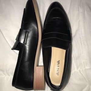 JustFab Black Loafers